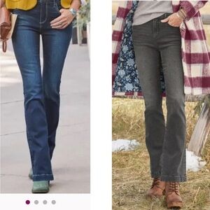 DRIFTWOOD 2 PAIRS Wyatt Classic Flare Jeans Ink Blue and Black Wash